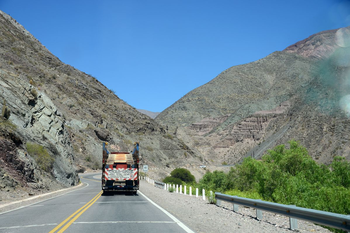 17 Driving Through The Colourful Hills In Quebrada de Humahuaca On Side Highway 52 Almost To Purmamarca